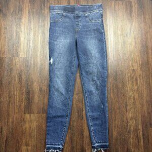 SPANX Ankle Skinny Jeans Medium Wash Distressed Women’s Size Medium
